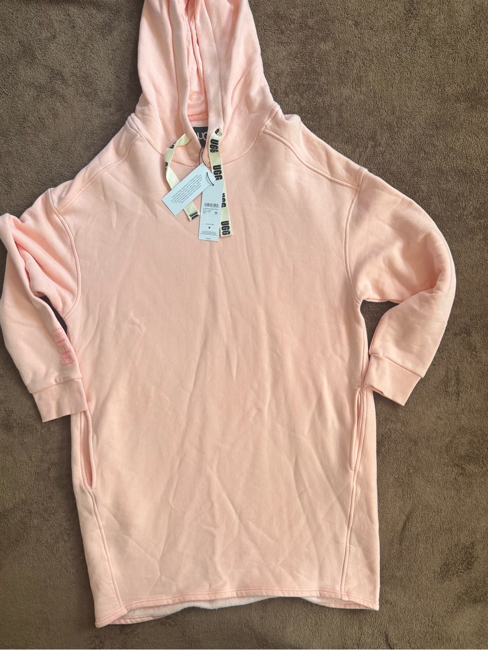 UGG Womens' Light Pink Hooded Pullover Sweatshirt dress